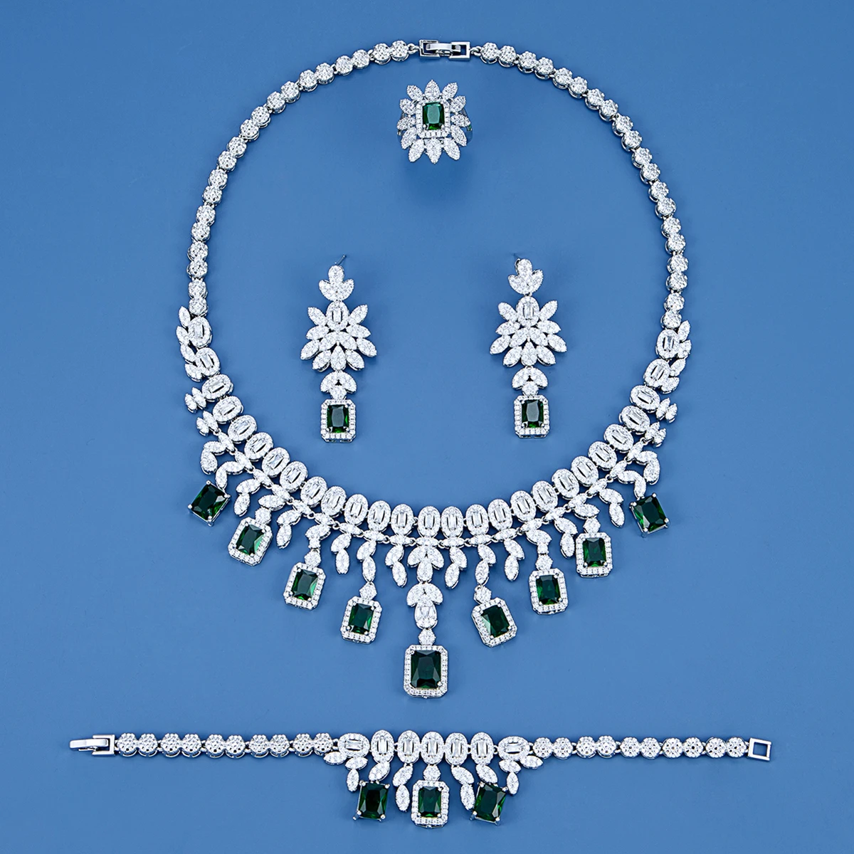 قلادة عصرية، مجوهرات رائعة، مجموعة من أربع قطع، تصميم مبتكر، الخيار الأفضل لإكسسوارات الحفلات #5