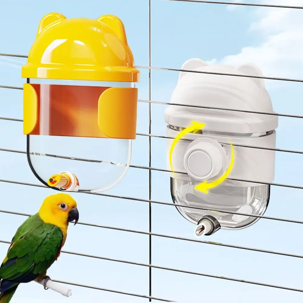 

Transparent Automatic Bird Water Dispenser Knob Lock Leak-proof Hanging Water Feeder Detachable Easy To Install