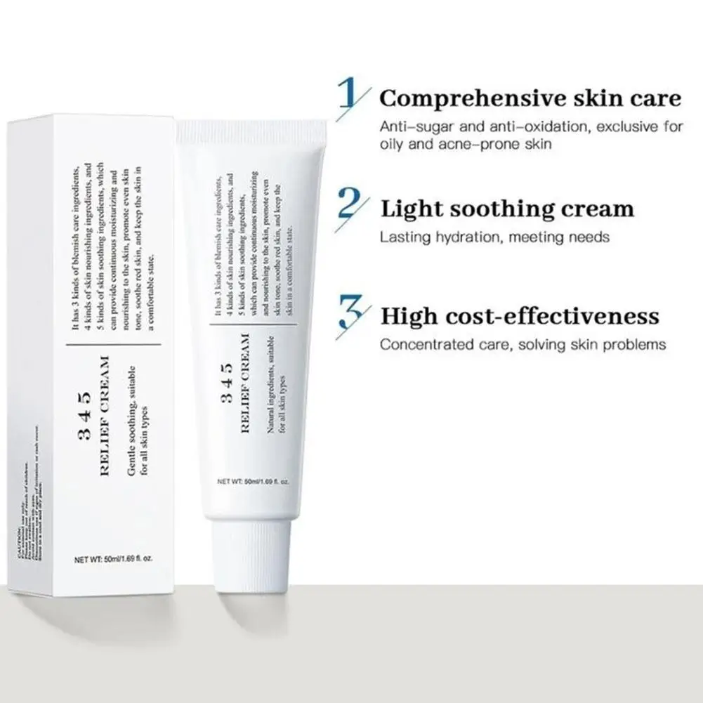345 مرطب للوجه 50 مل ترطيب عميق، كريم مهدئ يومي لاستعادة البشرة، رفع التجاعيد وتحسين العناية بالبشرة الجافة #5