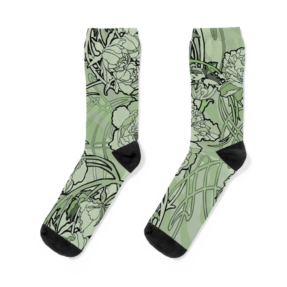 

Alphonse Mucha - Flowers,textile, (1860-1939),No,03. Socks halloween kawaii New year's fashionable Girl'S Socks Men's
