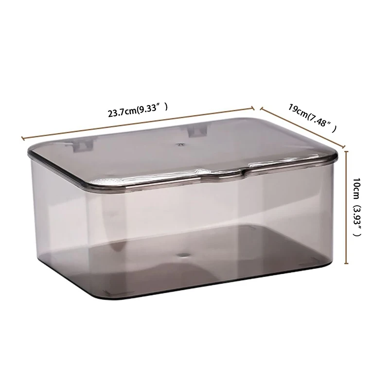 1Pc Desktop Transparent Storage Box Cosmetics Basket Facial Mask Dustproof Sorting Box Storage Box Case Container Orangizer