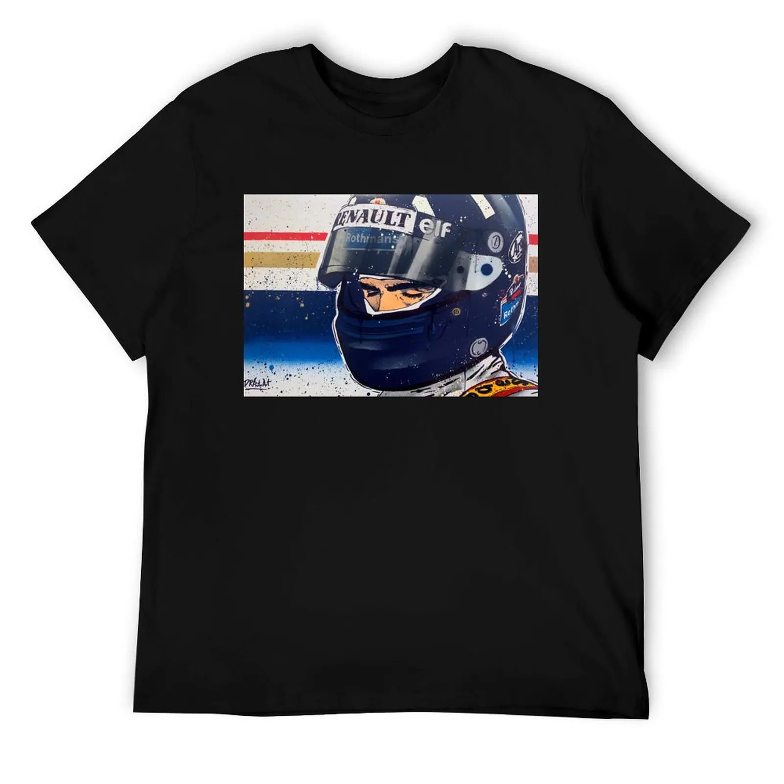 

Damon Hill - Williams F1 graffiti painting by DRAutoArt T-Shirt t shirts for man cotton soft t shirts designer T-Shirt