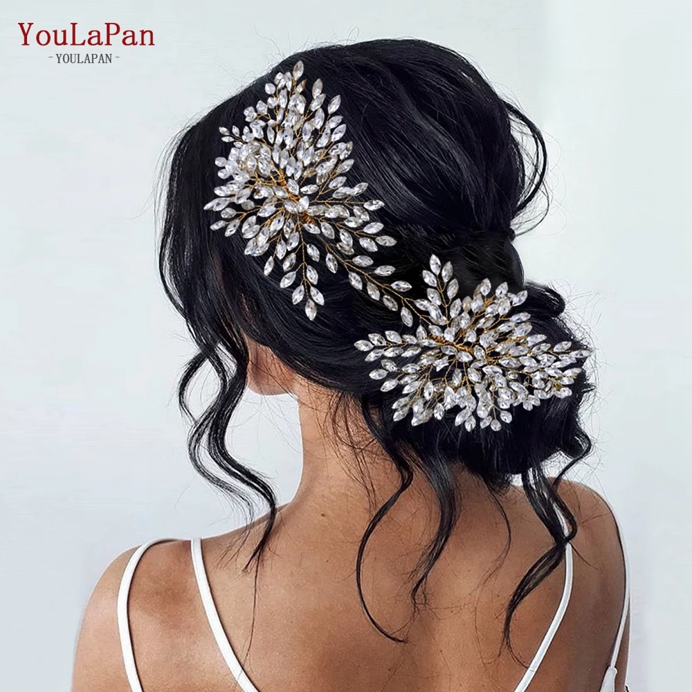 YouLaPan Wedding Bride Comb Bridal Rhinestone Headwear Women Bridesmaid Hair Comb Party Headband Handmade Hair Accessories HP392