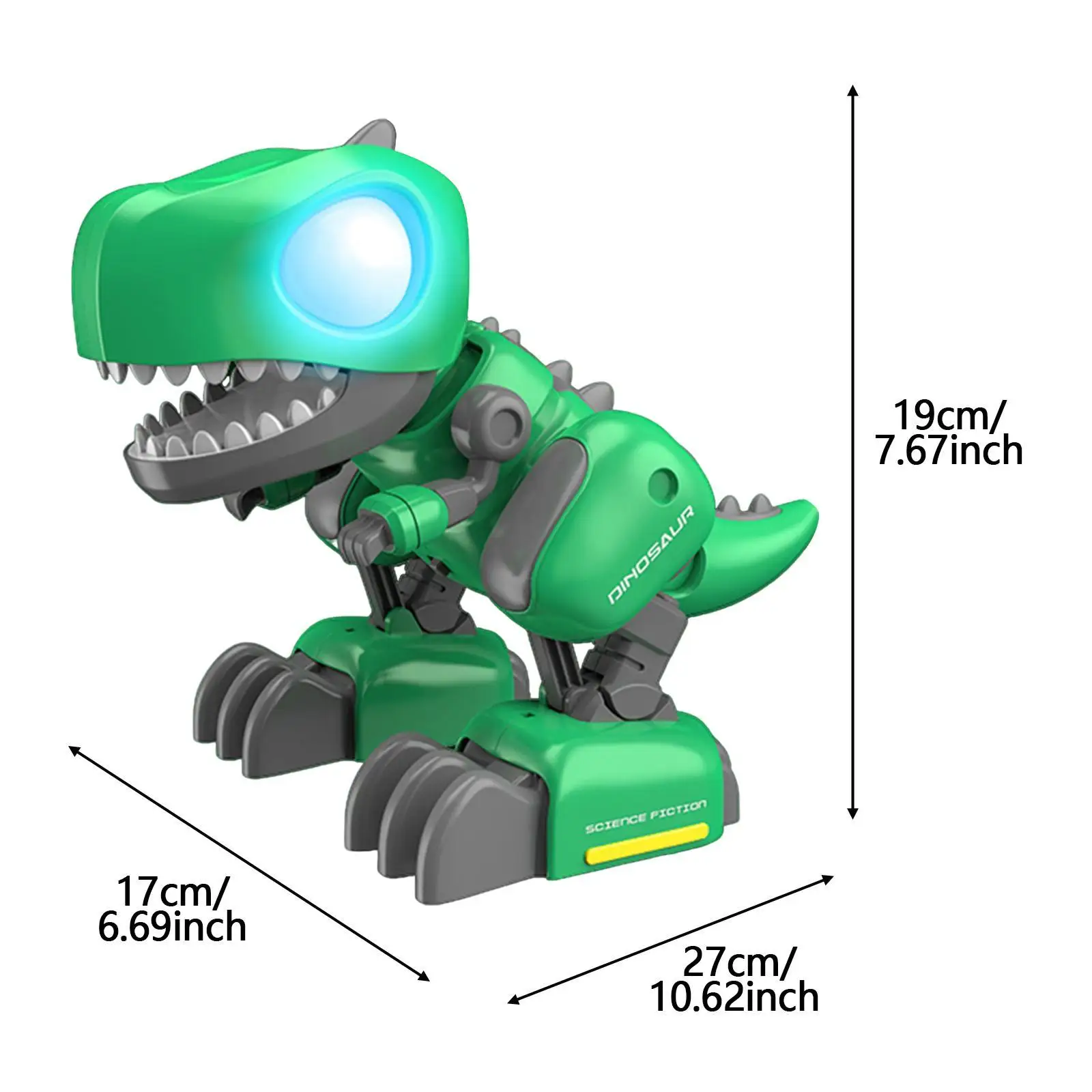 Jouet dinosaure mécanique T Rex, jouet à assembler, yeux LED, jouet interactif, Animal RC