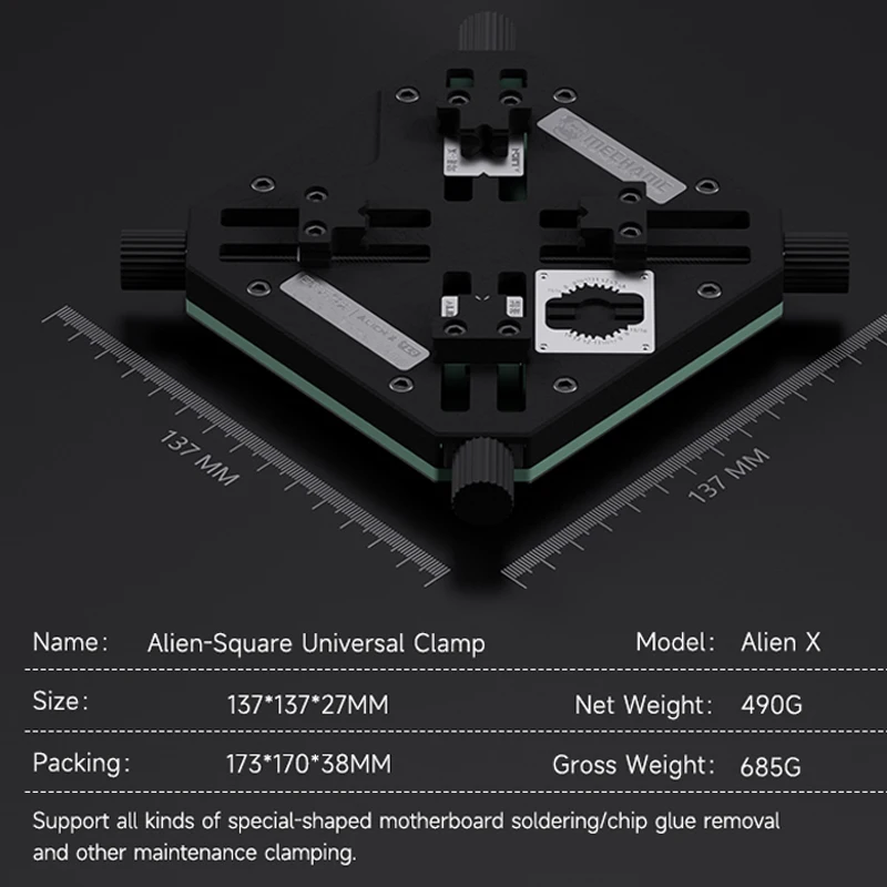 Universal Fixture MECHANIC ALIEN X Special Shaped Clamp for Motherboard Soldering Chip Degumming Repair Clamping Tool