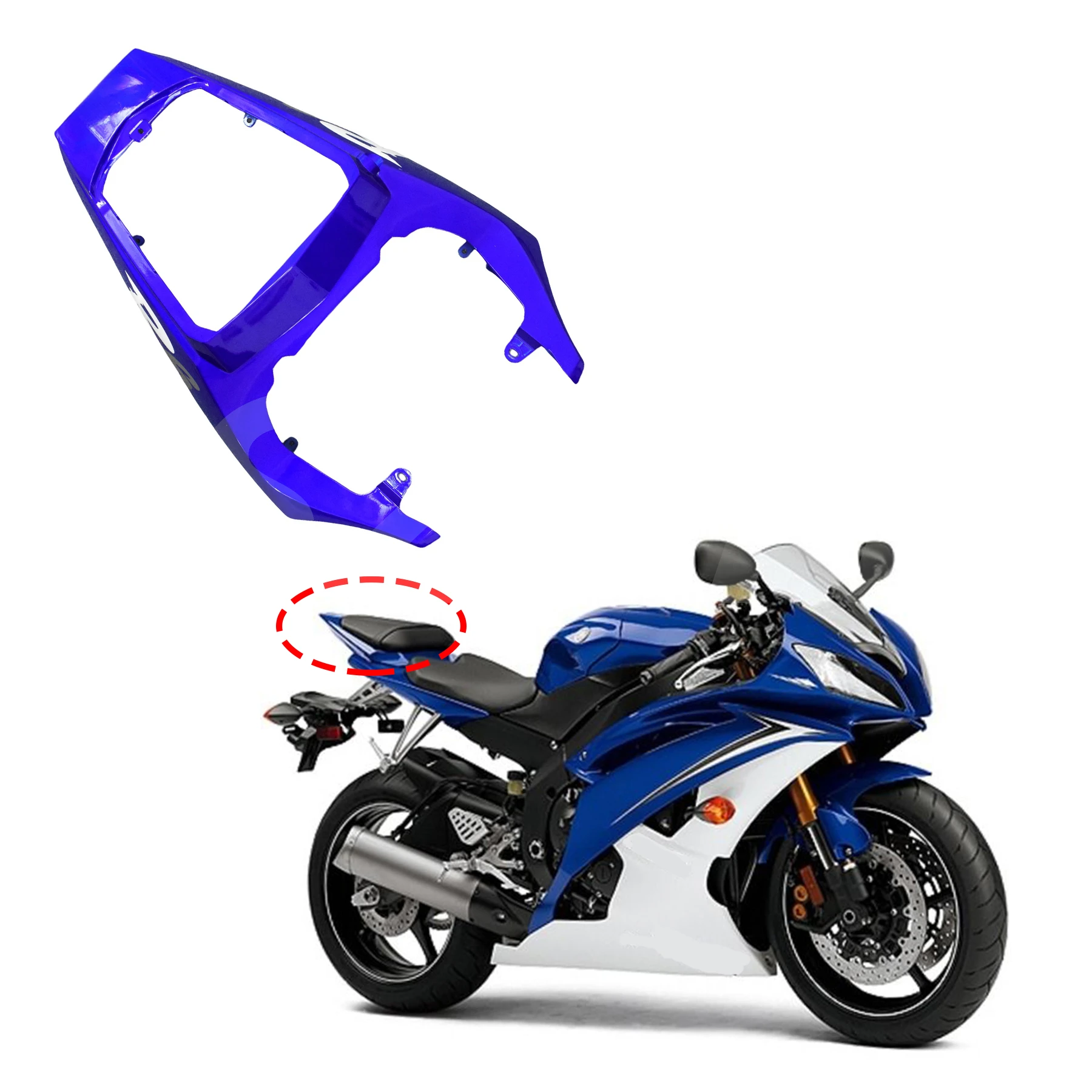 

Unpainted Front Upper Fairing Headlight Cowl Nose Panlel Fit For YAMAHA YZF-R6 YZFR6 03 YZF 6R R6 2003