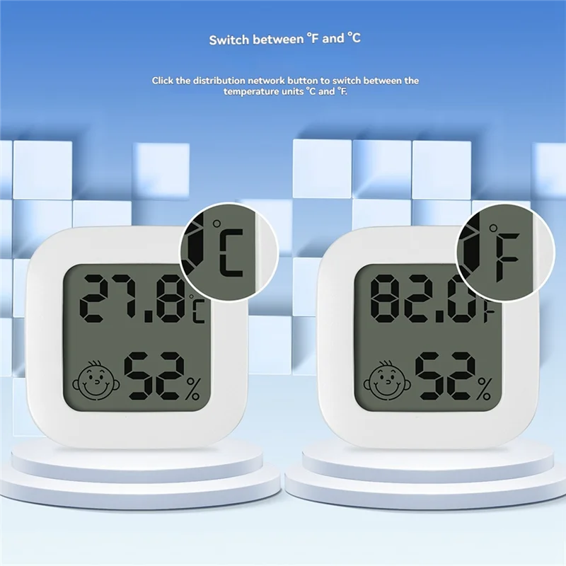 ABGN Tuya Zigbee เซ็นเซอร์อุณหภูมิและความชื้นพร้อมจอแสดงผลดิจิตอล LCD APP การตรวจสอบแบบเรียลไทม์รีโมทคอนโทรล