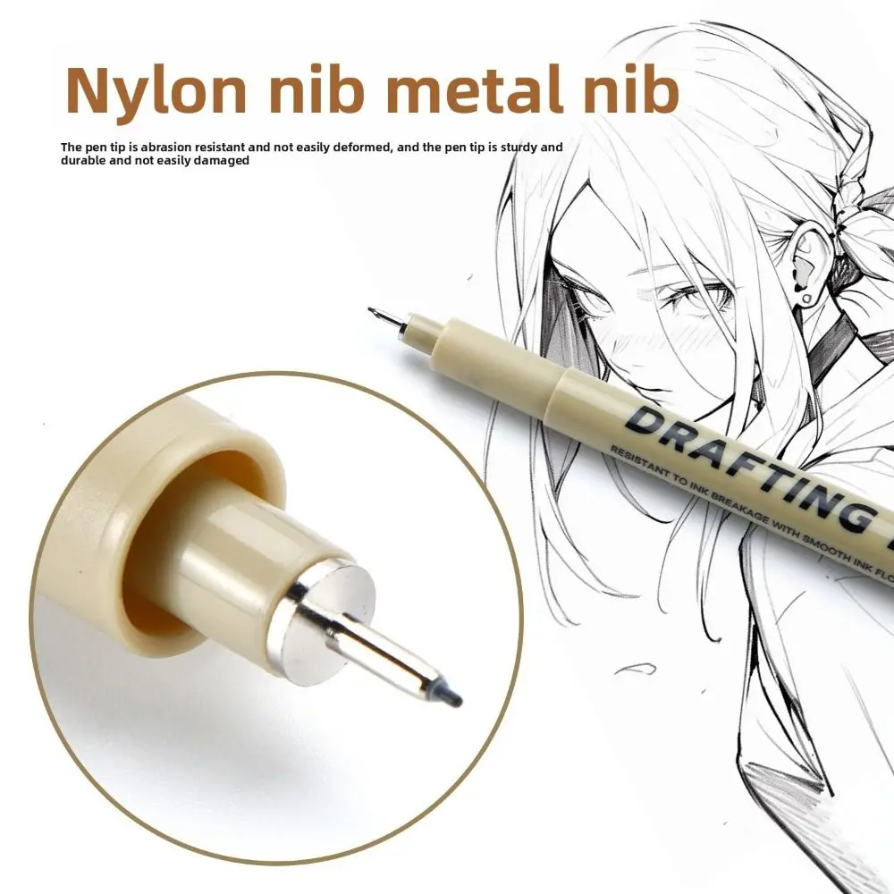 6/9/12pcs High Quality Micron Fine Outline Pen Black Ink Smooth Fine-liner Waterproof Marker Liner Hand Drawn