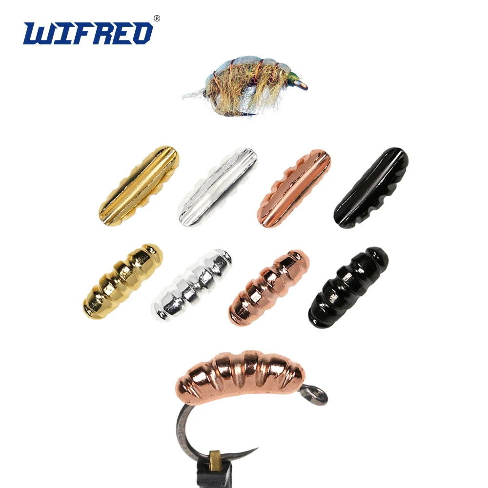 

Wifreo 50PC Heavy Weight Tungsten Nymph Shrimp Body Jigs Scud Shell Back Beads Fly Tying Materials Fast Sinking 0.29g 0.5g 0.77g