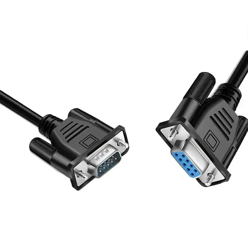 Famele Male DB9 Elbow Head Extension Cable RS232 Connectors Cable RS232 DB9P Serial Coupler Signal Wire 9pin COM Data Cable