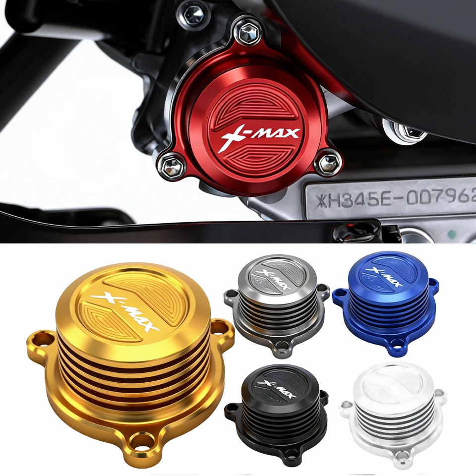 For Yamaha XMAX300 XMAX125 XMAX250/400 2017-2026 Motorcycle Accessories Water Oil Fuel Filter Tank Cooling Radiating Cover Cap