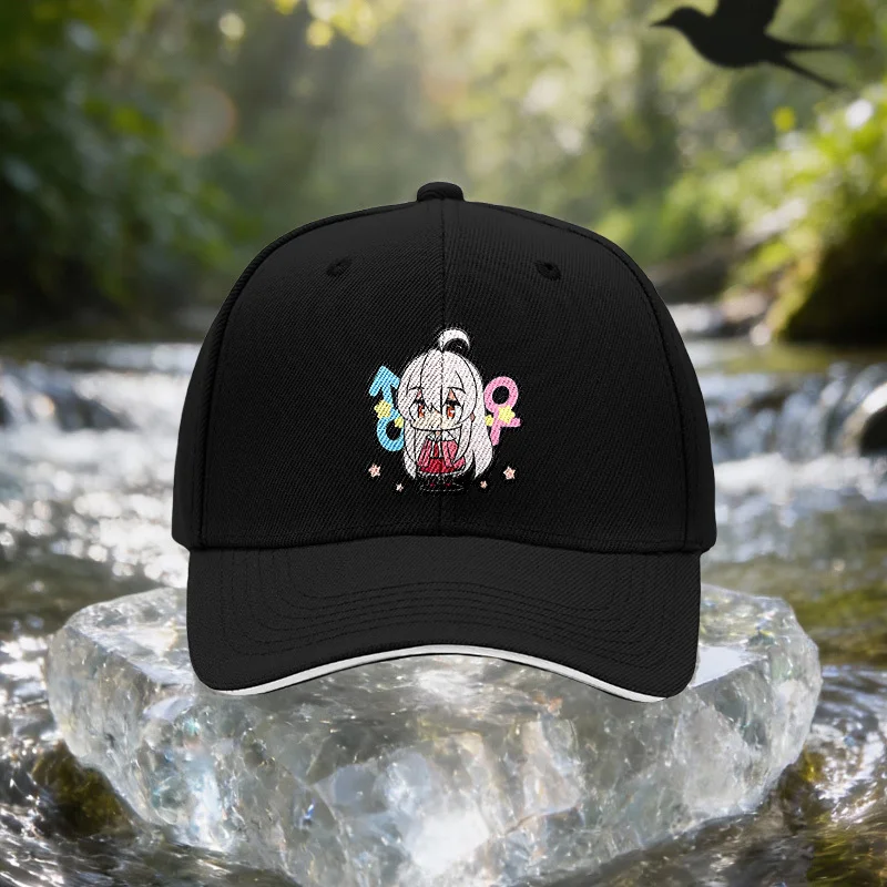 Cute Anime Gender Symbol Sandwich Cap, Unisex Easy Lightweight Adjustable Outdoor Sun Hat, Ideal Gift for Travel, Parties, Birth