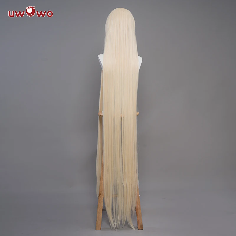 UWOWO Chii Cosplay Wig Anime/Mangaa Lolita Pink Bow Clamp Chii Wig Light Yellow Long Hair Halloween Wigs