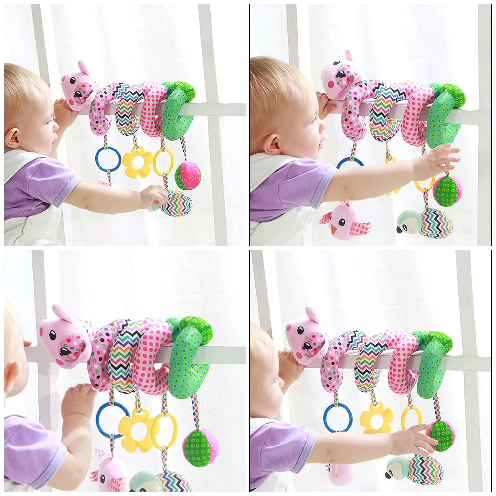 Cama de bezerro enrolamento móvel torres de bebê carrinhos de brinquedo pendurado sino papel plaything transporte infantil