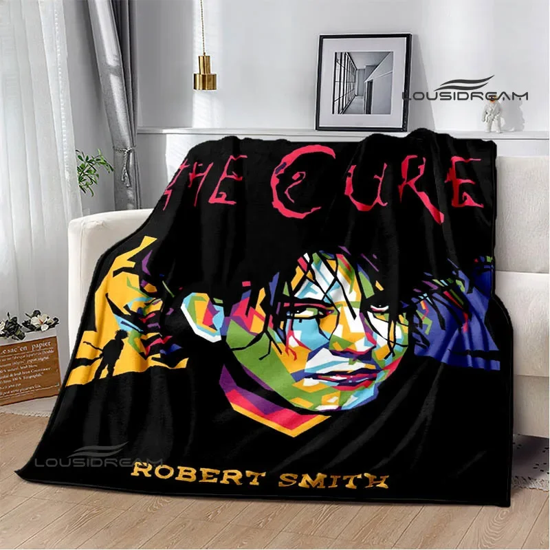 Rock band The cure Printed blankets picnic blanket Warm Flannel blankets Soft and comfortable blanket bed linings Birthday Gift