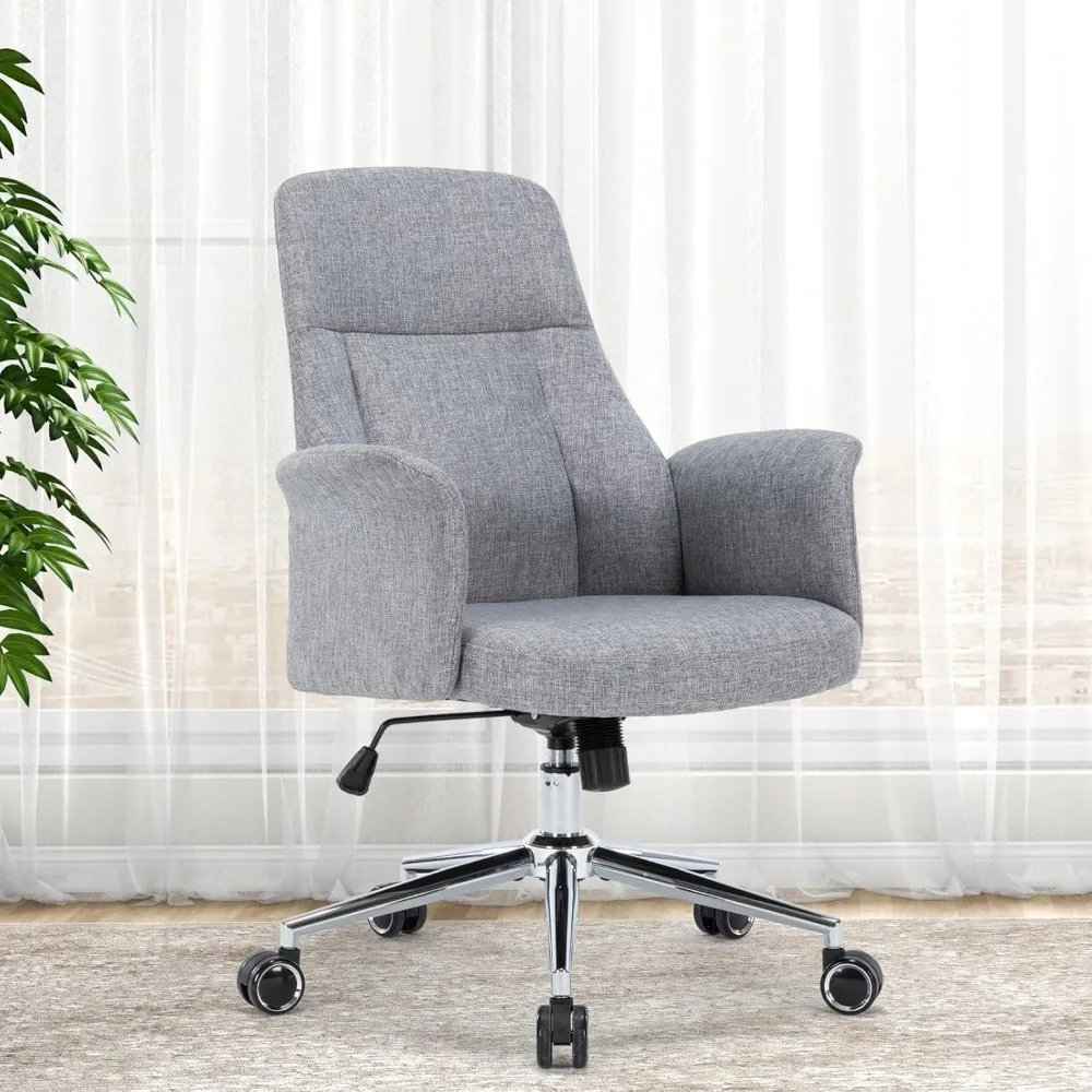 

Современный офисный стул, стул с акцентом на регулируемой высоте, компьютерный стол с удобным сиденьем, стол с тканевой обивкой с высокой спинкой