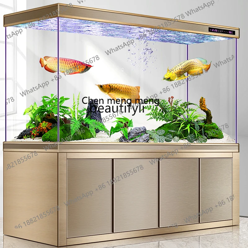 

E153 Large fish tank bottom filter aquarium box office ultra-white glass arowana tank