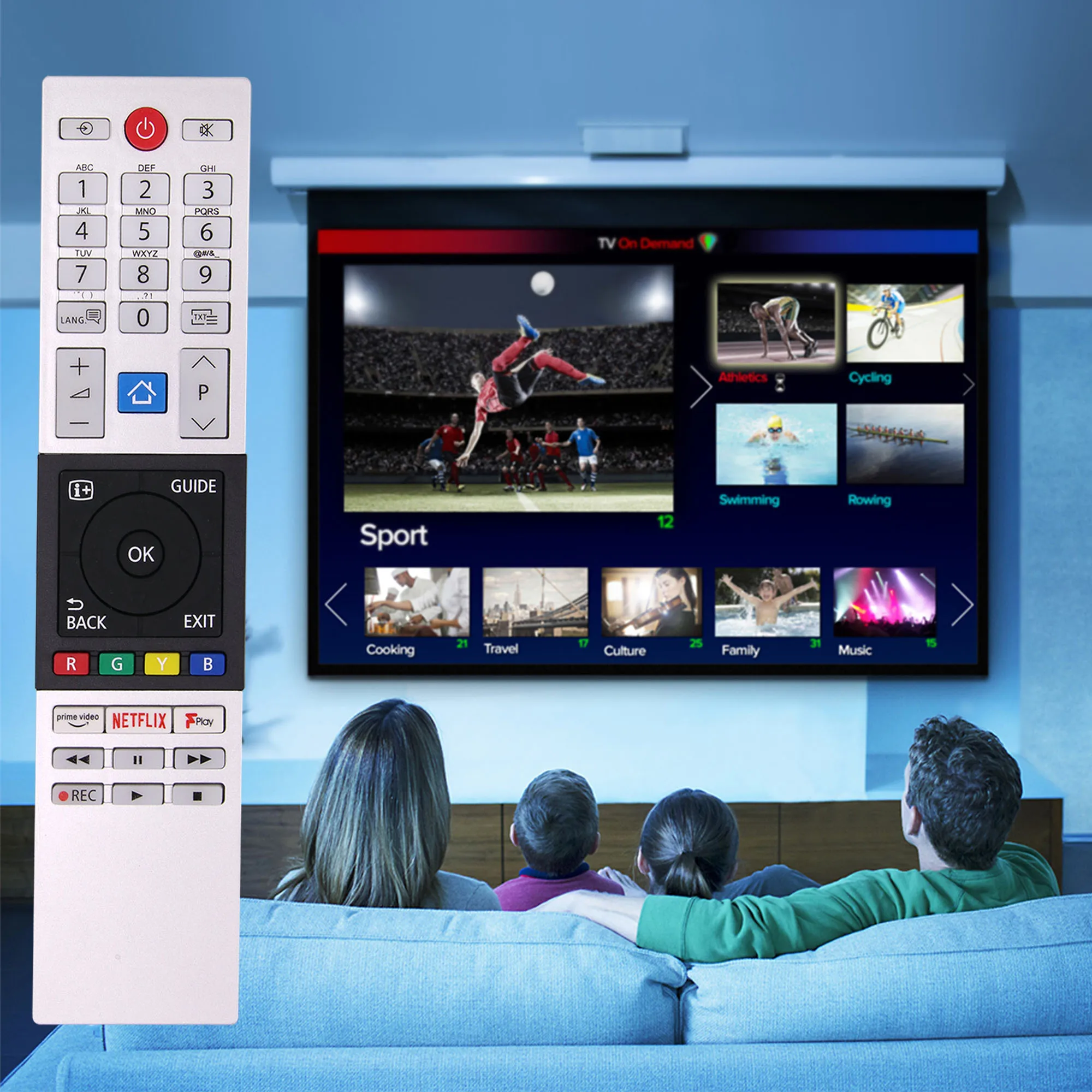 New Remote Control CT-8541 For Toshiba Freeview TVs 43U5863DB, 55U6863DB CT-8533