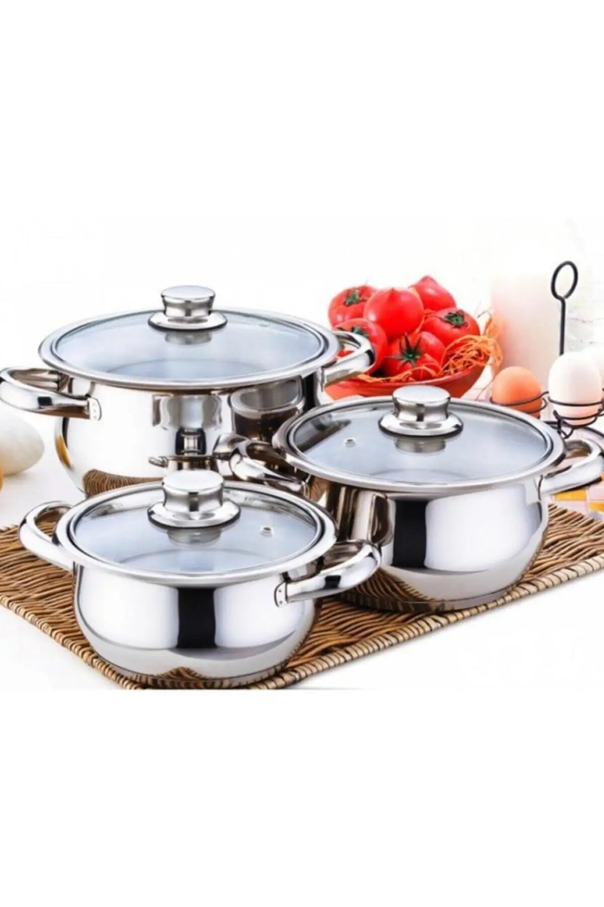 6 Piece Cookware Set Glass Lid non stick cooking pot set free shipping set kitchen high quality cast iron pot cooking appliances