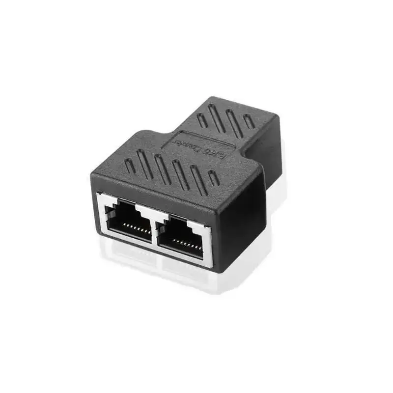 RJ45 Splitter Adapter,Aoiutrn USB 1 To 2 Network Connector Dual LAN Ethernet Socket 8P8C Extender Plug Cable For Cat5,5e, Cat6,