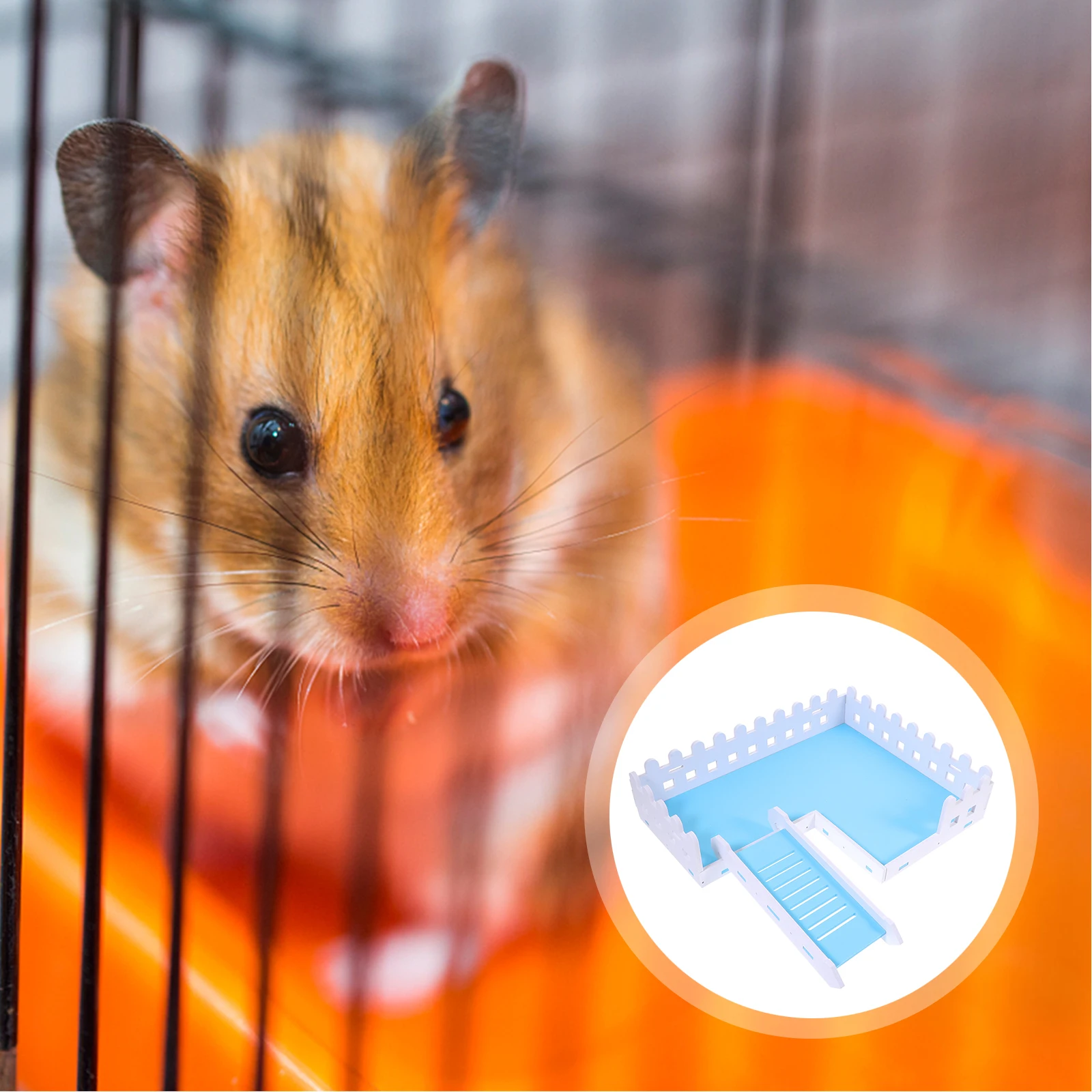 

Hamster House with Climbing Ladder Platform Pet Funny Small Wooden