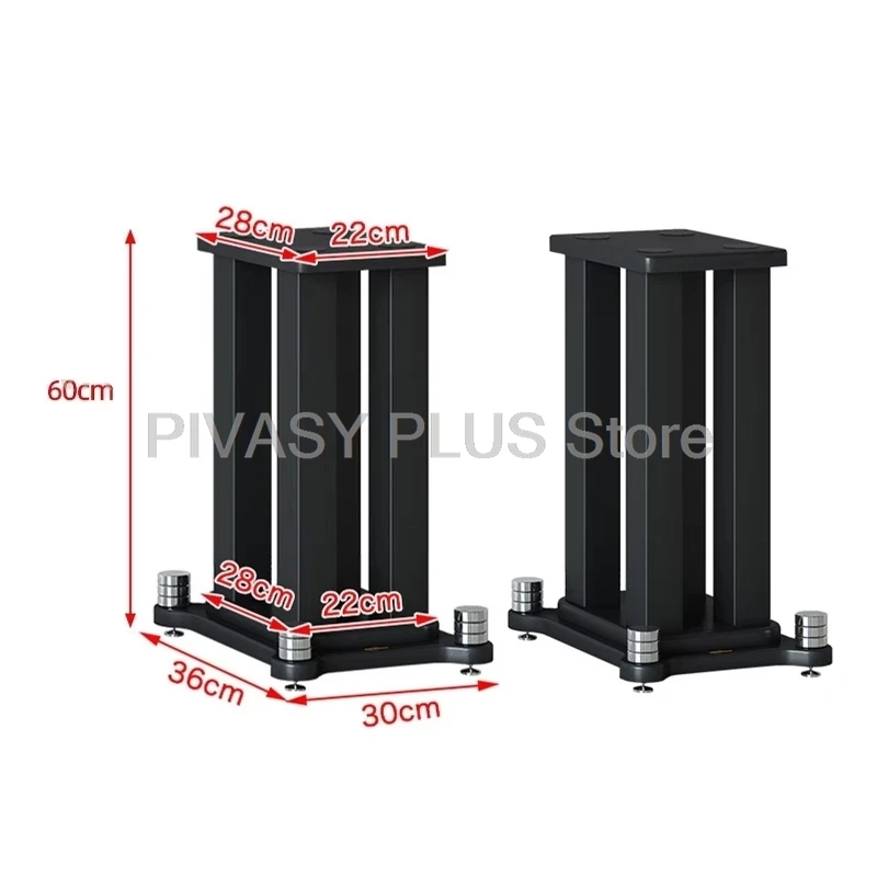 2 stuks 20-80 cm luidsprekerstandaard 5x5 cm stalen frame audiostandaard ronde basis luidsprekerplank voor DJ boekenplank satellietgeluidssysteem