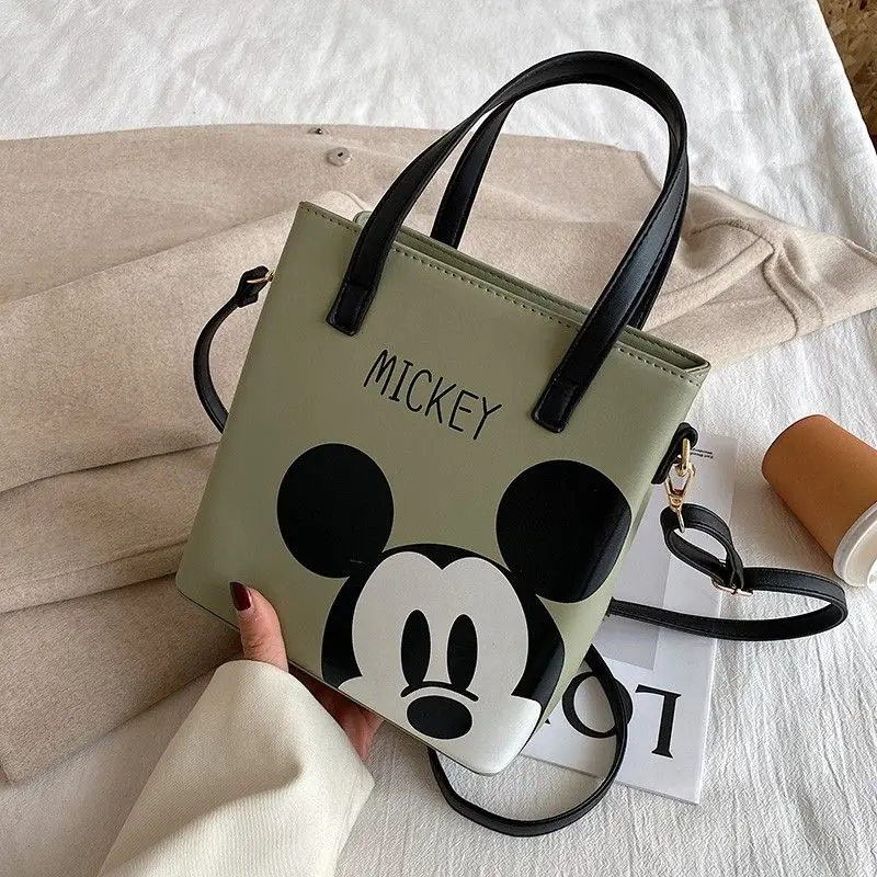 Disney crossbody bags for women Mickey cartoon printed leather purses and handbags fashion shoulder bags clothing accessories