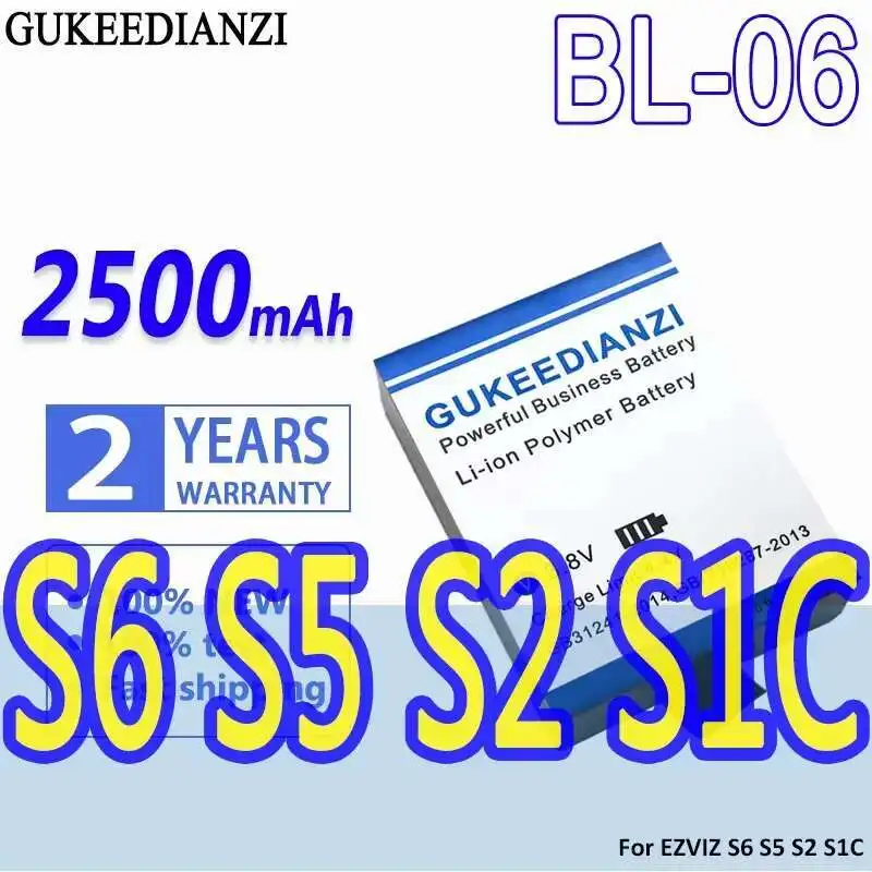 

Аккумулятор для цифровой камеры Ezviz S6 S5 S2 S1C BL-06 2500 мАч высокой емкости