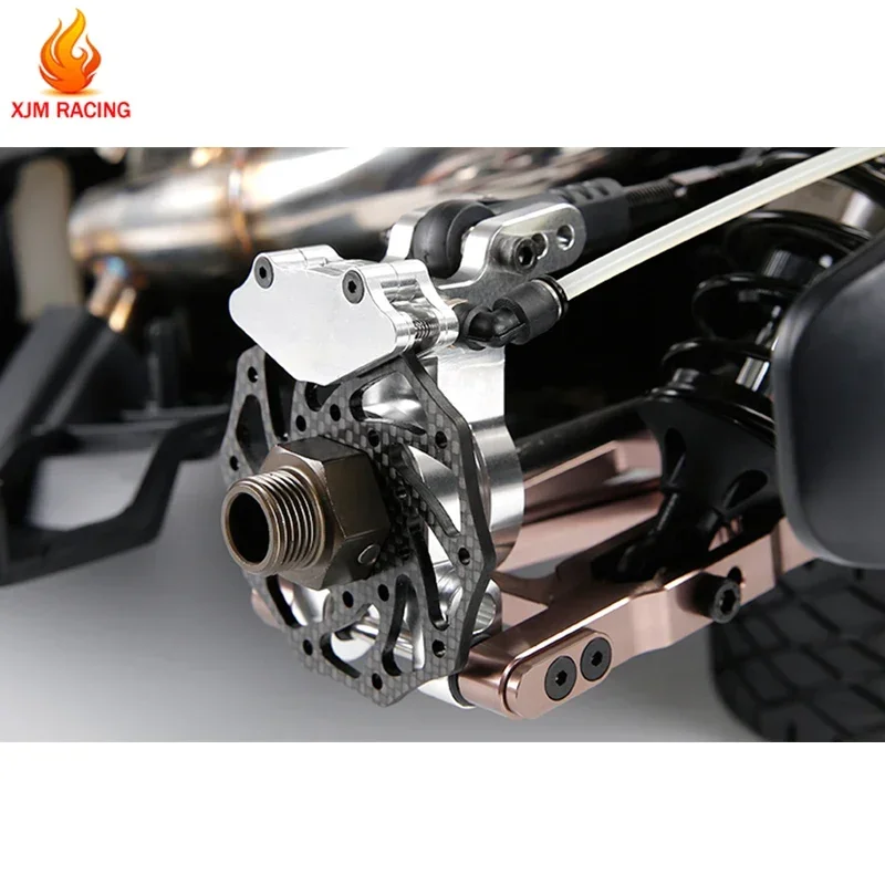 New Four Wheel Hydraulic Brake System Kit 2 with CNC Metal Front Rear A-arms Set for 1/5 ROVAN ROFUN F5 RF5 MCD XS5 Rc Car Parts