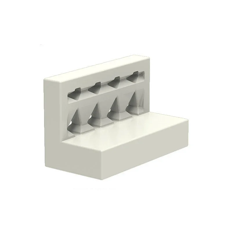 MOC 10PCS 2-Hole 35789W European Style Corrugated Railing Building Blocks Kit House Fence Bricks Particle DIY Toys Children Gift
