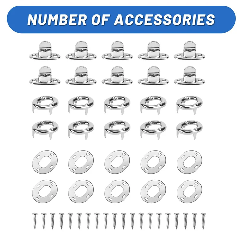 A03F-20Sets Marine Grade Twist Lock Fasteners Turn Button Eyelet,For Canvas Marine Boats Sailboats Rvs Fastener Turn Buttons