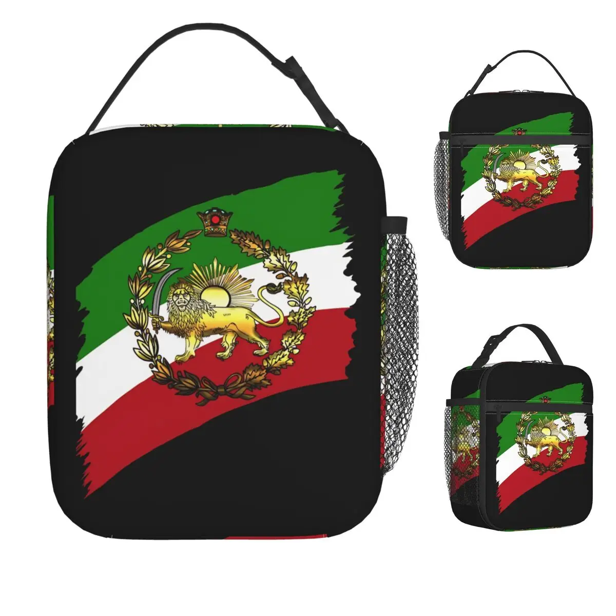 

Термосумка-холодильник из Оксфорда с флагом Ирана, львом и короной, для девочек, дизайнерская, для обедов и путешествий