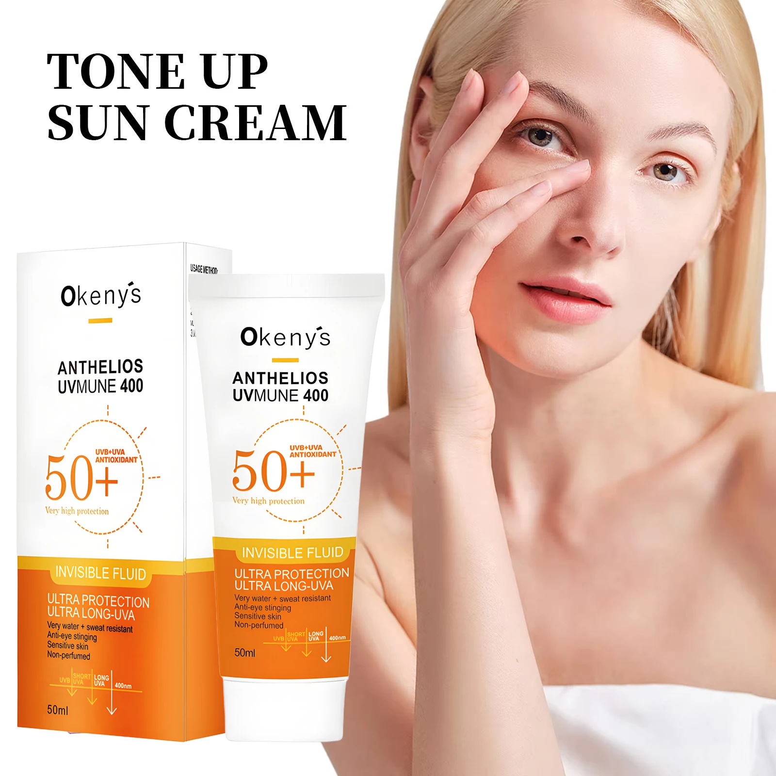 50ml Sunscreen for Face PF50+ PA++++ Sun Cream Birch Juice Moisturizing Skin Care Strong UV Protection korean Sunscreen