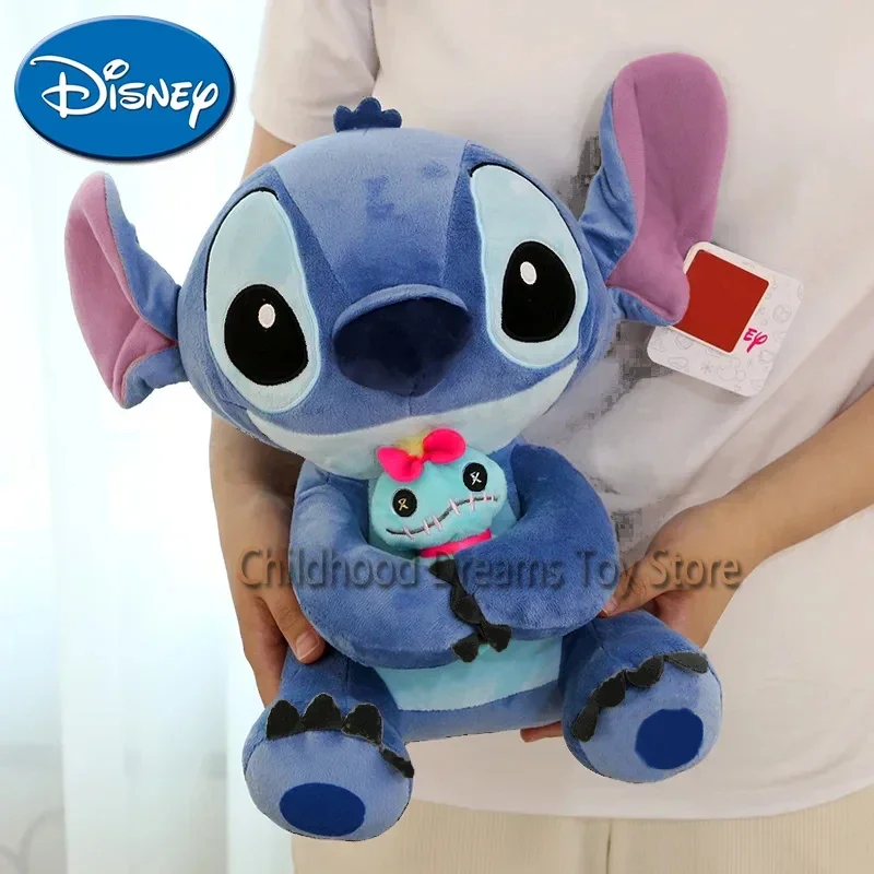 

2024 Disney Stitch Scrump Plush Dolls Anime Lilo&Stitch Cartoon Blue Pink Stich Toys Plush Stuffed Toys Christmas Gifts for Kids