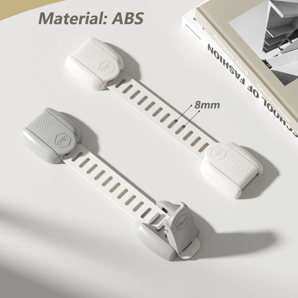 Self-Adhesive Child Proof Cabinet Latches Anti-Open Safety Strap Lock No Drilling Drawer Cupboard Baby Security Lock