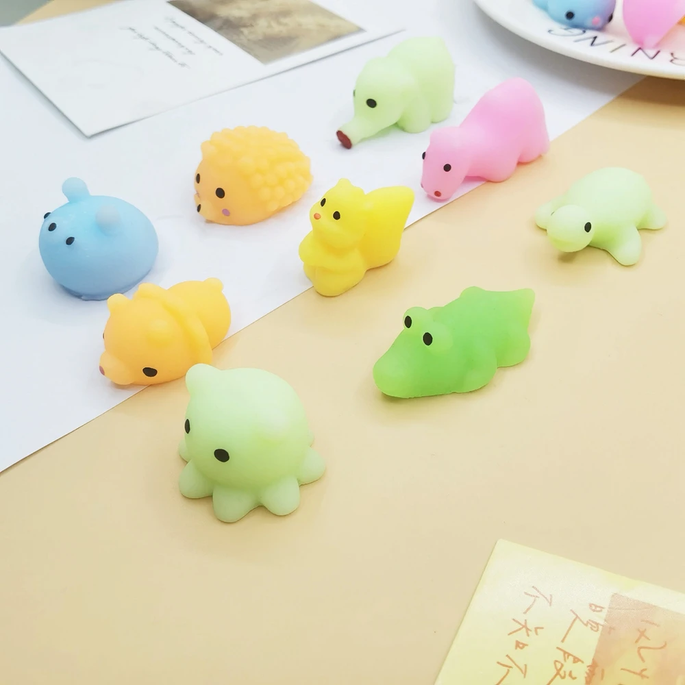 24PCS Mini Kawaii Squishies Mochi Stress Reliever Anxiety Toys Squishy Toy Party Favors for Kids Basket Fillers with Storage Box