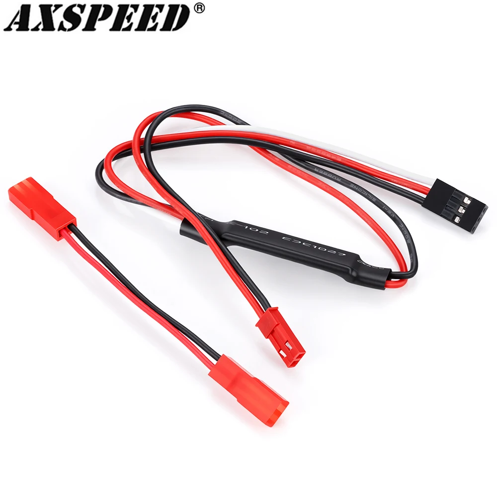 AXSPEED Seilwinden-Steuerkabel Fernbedienung Empfängerkabel Stecker für Axial SCX10 D90 TRX4 TRX6 1/10 RC Crawler Auto Zubehör