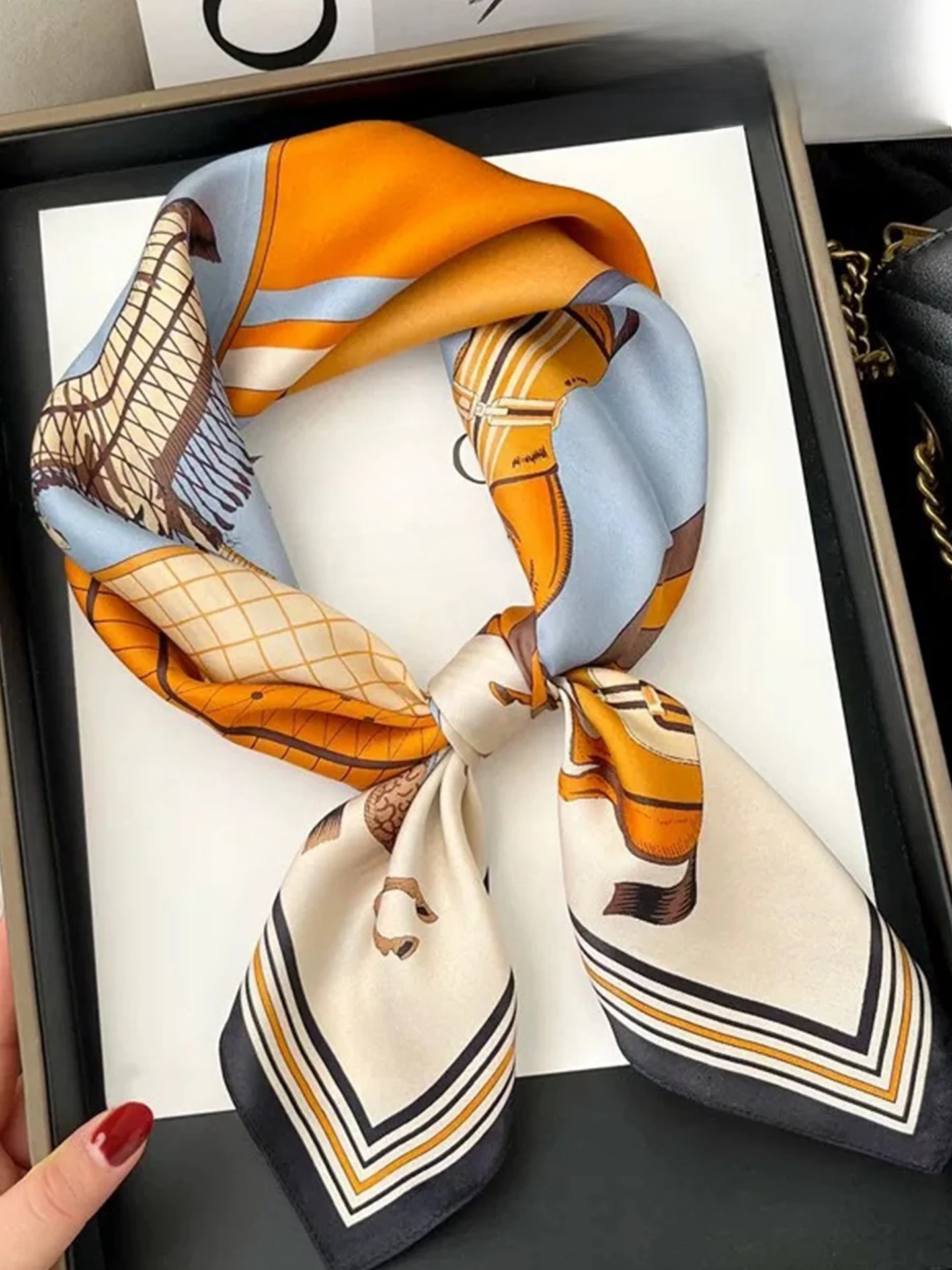 couvrr-silk-scarf-women's-new-style-100-silk-square-necktie-high-end-feeling-silk-shawl-outerwear-korean-style-sprin