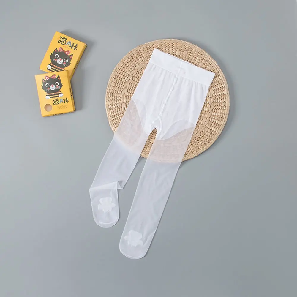 

Cute 3-14Y For Girls Stretchy Breathable Children Silk Pantyhose Stockings Cat Paw Kid Tights