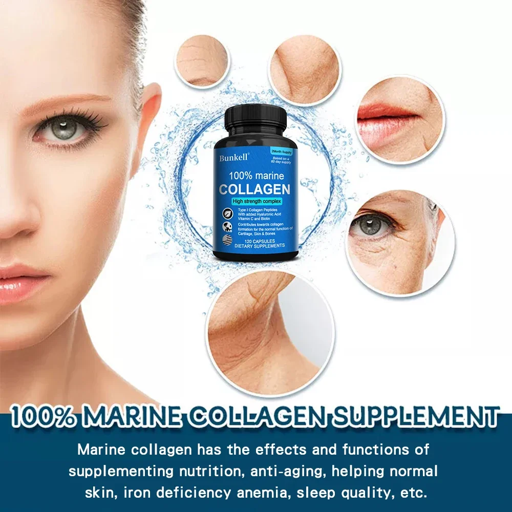 Collagen Supplements - Promotes Healthy Skin, Joints, Hair, Nails - Antioxidants - Dietary Supplements