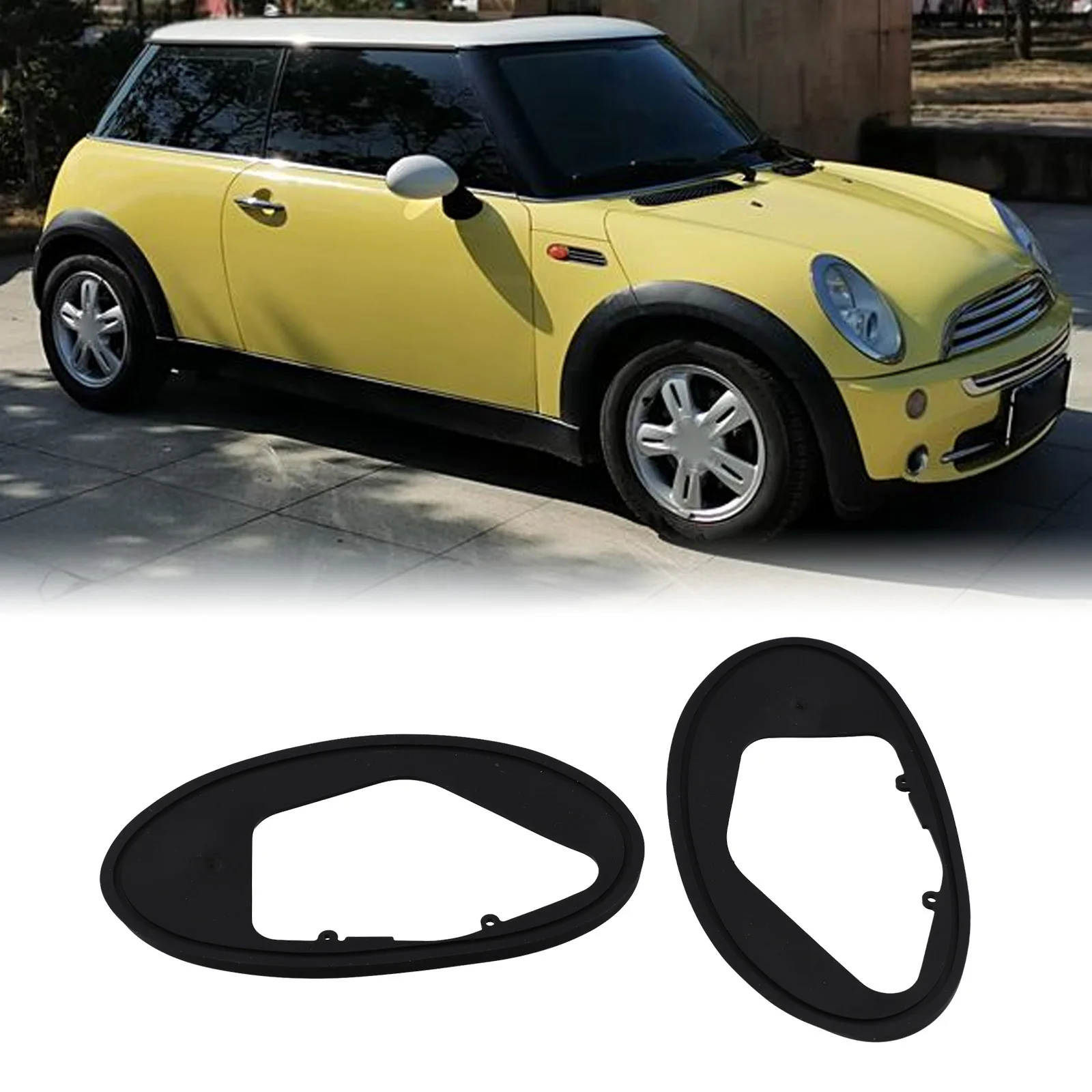 

Pair Mirror Seal Mirror Seal For Mini Car Replacement Parts Easy To Install Replacement Installation High-quality Materials