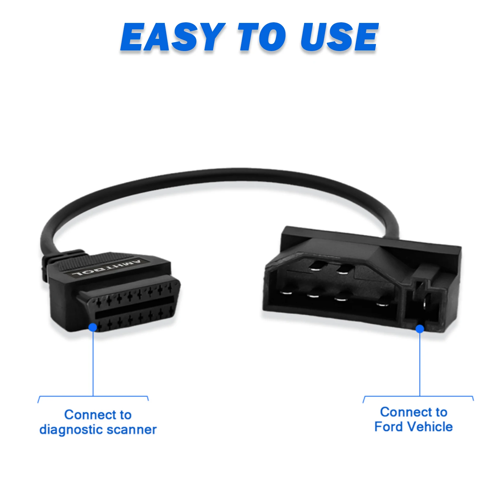 OBD2 Cable for Fo-rd 1988-1995 OBD Connector 7pin Auto Engine Diagnosis OBDII Adapter for Fo-rd OBD1 to OBD2 Converter Adaptor