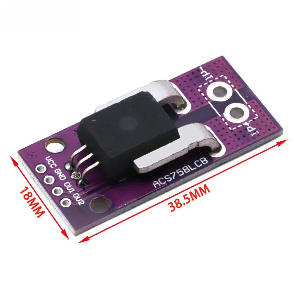 드론, RC 모델 에너지 미터용 절연 아날로그 출력(3.3V-5V)을 갖춘 고정밀 ACS758 50A AC/DC 전류 센서 모듈