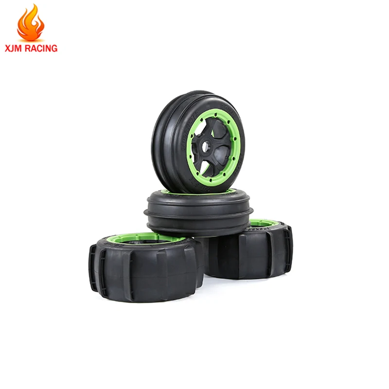 4Pcs/Set Sand Desert Front Rear Tire Assembly Kit for 1/5 Hpi Rofun Baha King Motor Rovan Baja 5B SS Rc Car Racing Parts