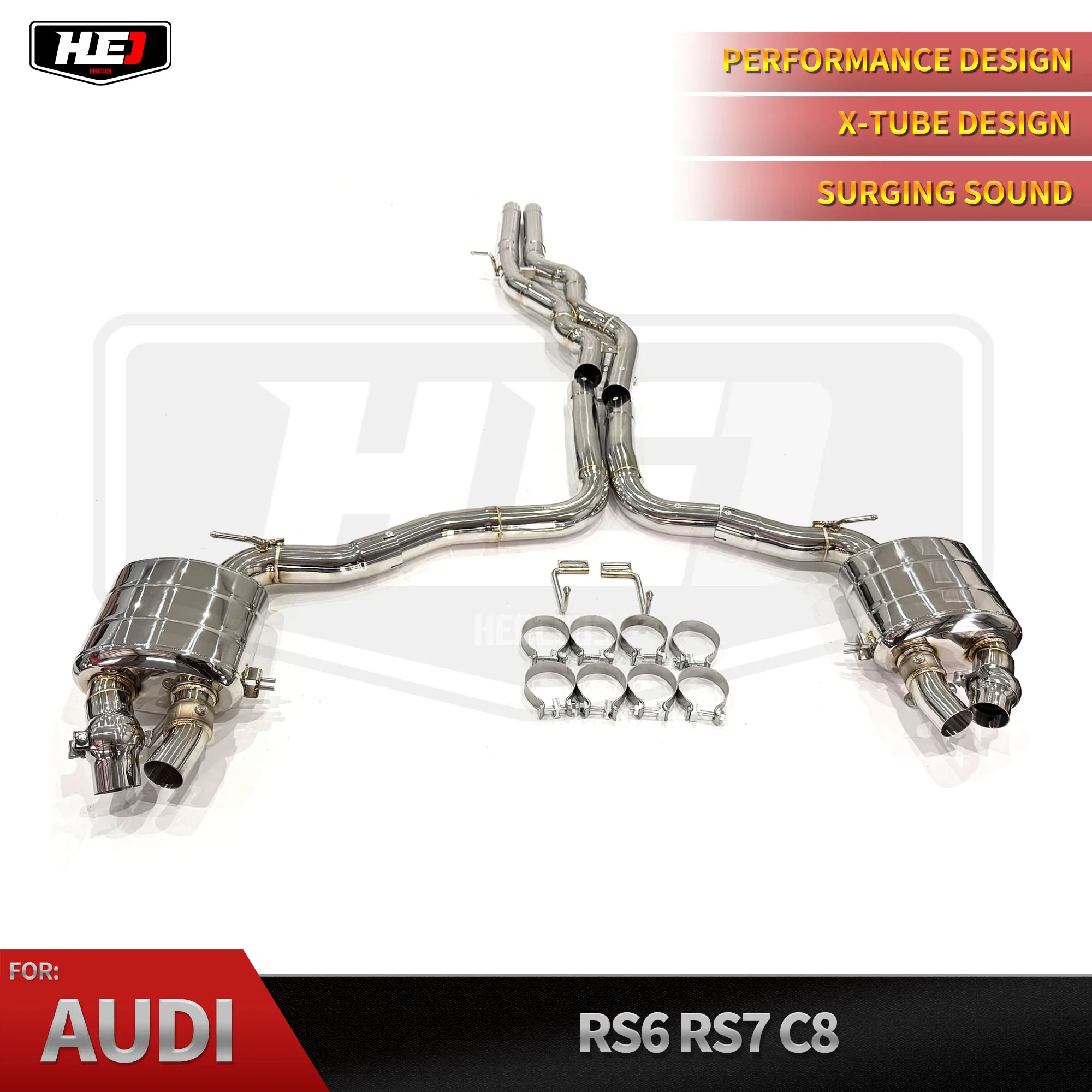 

HEO Valve Catback Exhaust System for Audi RS6/RS7 C8 4.0T 2019-2023 Sport Car Stainless Steel Pipes Exhaust Muffler