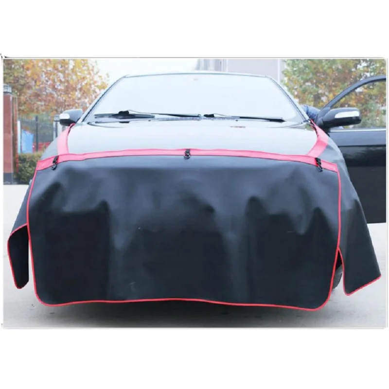 3Pcs/set Black PU Leather Car Leaf Board Pad Fender Body Shield Vehicle Repair Protection Pad With Hook Magnet CHIZIYO