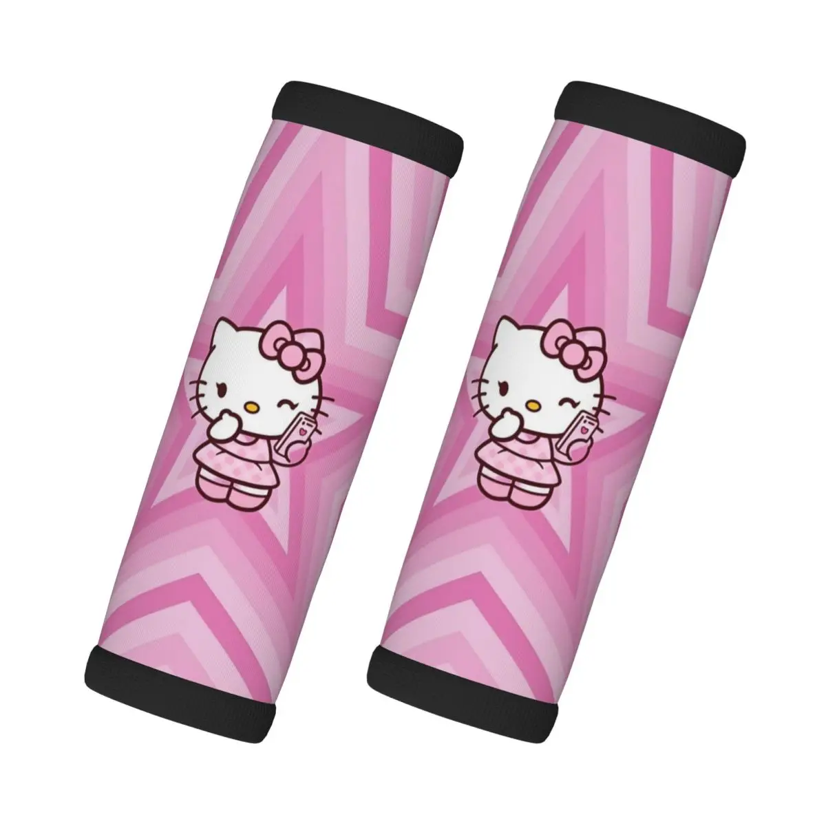 

Custom Hello Kitty Cat Luggage Handle Wrap Suitcase Identifier 2 PCS Anime Cartoon For Door Handle