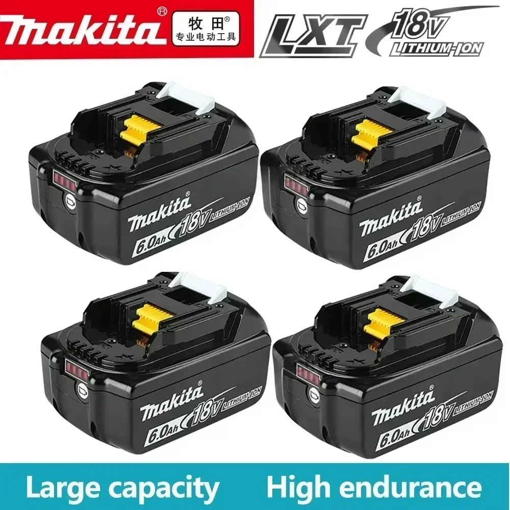 Makita Original 18V 6.0Ah Li-ion Battery Rechargeable for BL1860 BL1850 BL1830B BL1815 - High Capacity Power Tool Battery