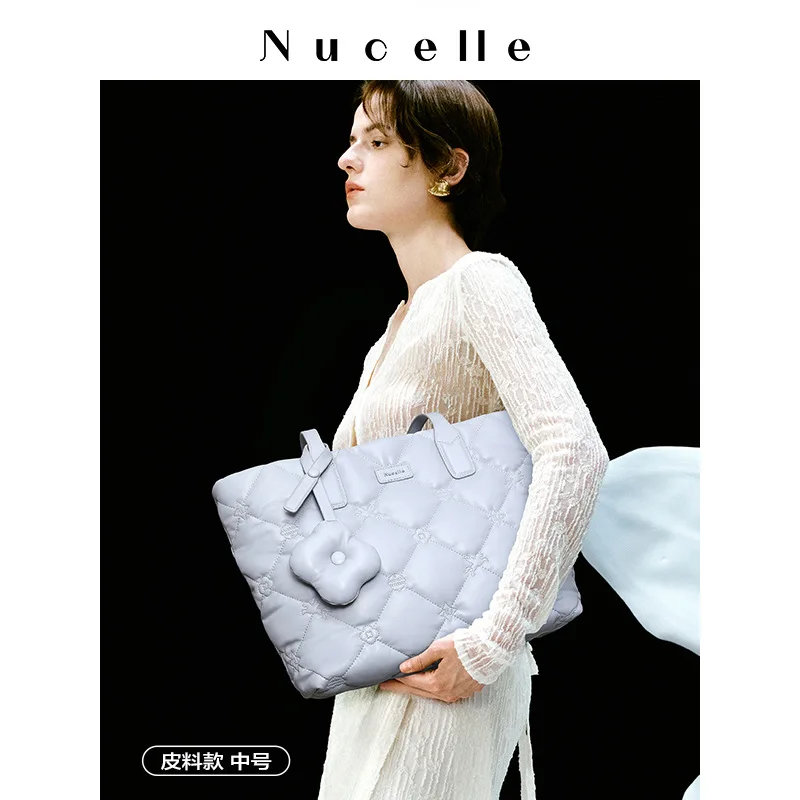 NUCELLE Tote bag for women, soft and large capacity commuting shoulder bag