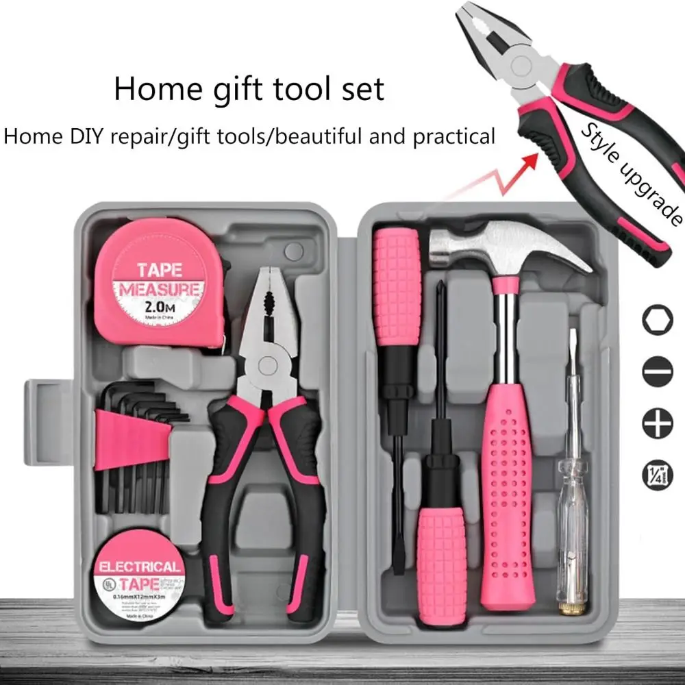 

All-in-One Household DIY Tool Kit Compact Heavy Duty Hand Tool Kit Professional Mini Tool Box Set Home Improvement